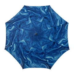 Blue Pattern Texture Art Golf Umbrellas