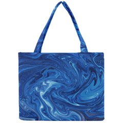 Blue Pattern Texture Art Mini Tote Bag