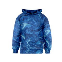 Blue Pattern Texture Art Kids  Pullover Hoodie