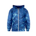 Blue Pattern Texture Art Kids  Zipper Hoodie View1