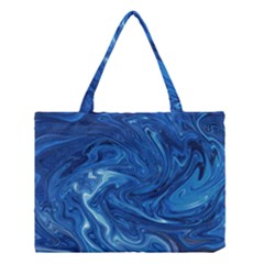 Blue Pattern Texture Art Medium Tote Bag