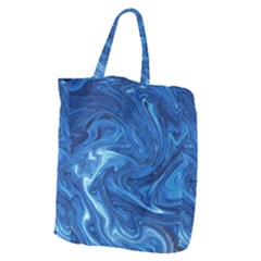 Blue Pattern Texture Art Giant Grocery Tote