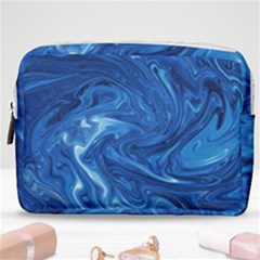 Blue Pattern Texture Art Make Up Pouch (medium)