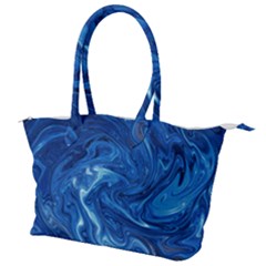 Blue Pattern Texture Art Canvas Shoulder Bag