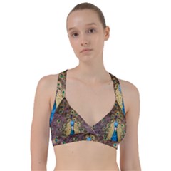 Bird Peacock Feather Sweetheart Sports Bra