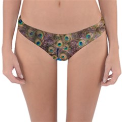 Bird Peacock Feather Reversible Hipster Bikini Bottoms