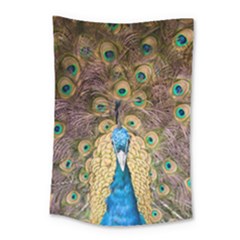 Bird Peacock Feather Small Tapestry