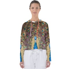 Bird Peacock Feather Women s Slouchy Sweat by HermanTelo