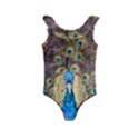 Bird Peacock Feather Kids  Frill Swimsuit View1