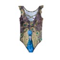 Bird Peacock Feather Kids  Frill Swimsuit View2