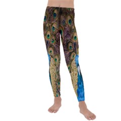 Bird Peacock Feather Kids  Lightweight Velour Leggings