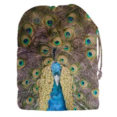 Bird Peacock Feather Drawstring Pouch (xxxl)