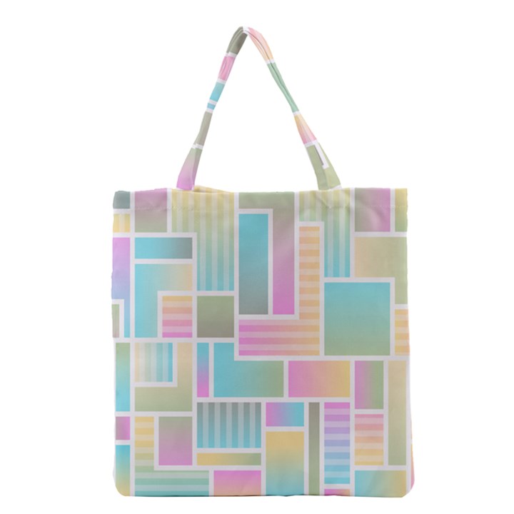 Color Blocks Abstract Background Grocery Tote Bag