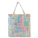 Color Blocks Abstract Background Grocery Tote Bag View2