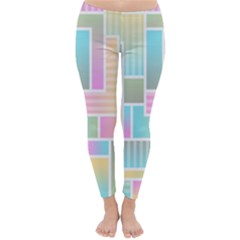 Color Blocks Abstract Background Classic Winter Leggings