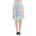 Color Blocks Abstract Background Flared Midi Skirt View2