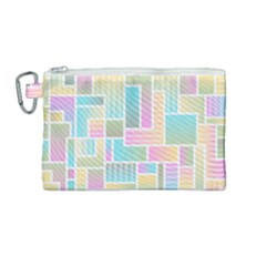 Color Blocks Abstract Background Canvas Cosmetic Bag (medium)