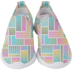 Color Blocks Abstract Background Kids  Slip On Sneakers