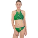 Christmas Tree Green Racer Front Bikini Set View1