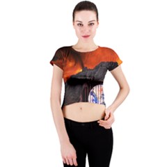 Earth Day Crew Neck Crop Top