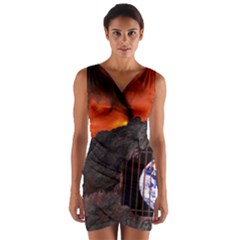 Earth Day Wrap Front Bodycon Dress by HermanTelo