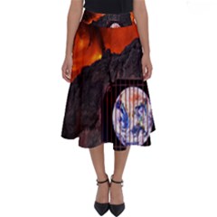 Earth Day Perfect Length Midi Skirt by HermanTelo