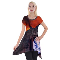 Earth Day Short Sleeve Side Drop Tunic