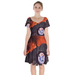 Earth Day Short Sleeve Bardot Dress