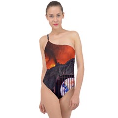 Earth Day Classic One Shoulder Swimsuit