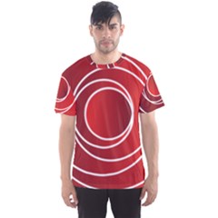 Circles Red Men s Sports Mesh Tee