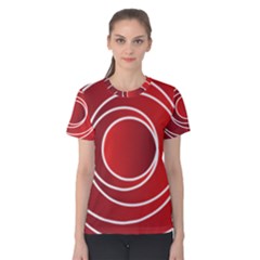 Circles Red Women s Cotton Tee