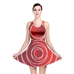 Circles Red Reversible Skater Dress