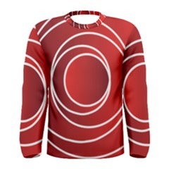 Circles Red Men s Long Sleeve Tee