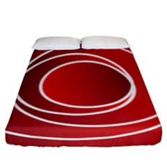 Circles Red Fitted Sheet (king Size) by HermanTelo