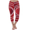 Circles Red Capri Winter Leggings  View1