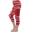 Circles Red Capri Winter Leggings  View2