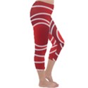 Circles Red Capri Winter Leggings  View3