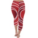 Circles Red Capri Winter Leggings  View4