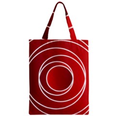 Circles Red Zipper Classic Tote Bag