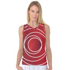 Circles Red Women s Basketball Tank Top