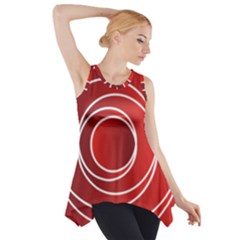 Circles Red Side Drop Tank Tunic