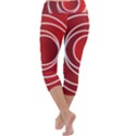 Circles Red Capri Yoga Leggings View4