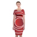 Circles Red Classic Short Sleeve Midi Dress View1