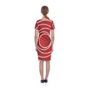 Circles Red Classic Short Sleeve Midi Dress View2