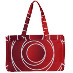 Circles Red Canvas Work Bag