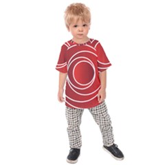 Circles Red Kids  Raglan Tee