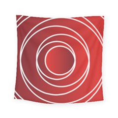 Circles Red Square Tapestry (small)