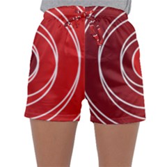 Circles Red Sleepwear Shorts