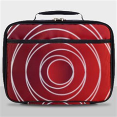 Circles Red Full Print Lunch Bag