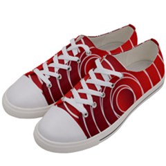 Circles Red Women s Low Top Canvas Sneakers by HermanTelo